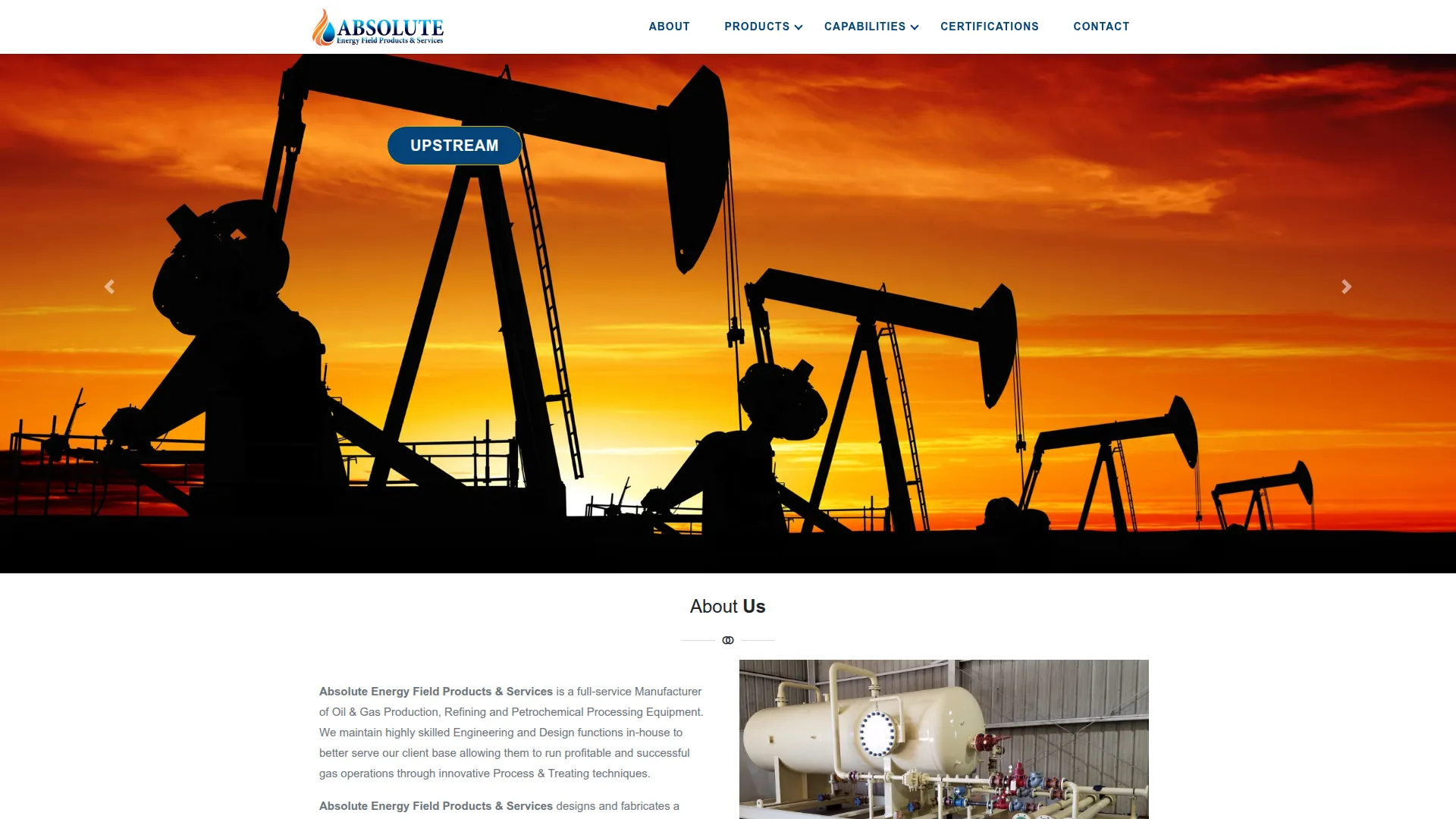 Absolute Energy Field Products & Services website screenshot